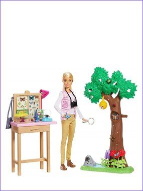 Barbie National Geographic Entomologist Blonde Playset w/Accessories New In Box